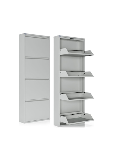 Ceha 4'lü Metal Ayakkabılık - Gri K.AYK-4 /AB7035