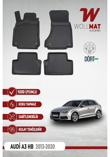 Audi A3 Hb 2013-2020 3d Havuzlu Paspas Seti