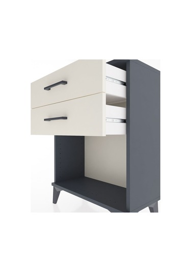 Arges Komodin 4 Çekmeceli 60x30x80 Antrasit-aytaşı Antrasit