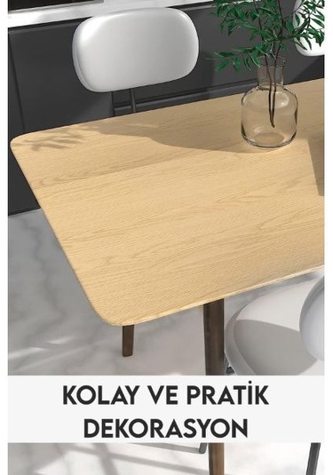 Büro Ev Ofis Mutfağı İçin 5mt Ahşap Motif Yapışkanlı Kaplama Folyosu