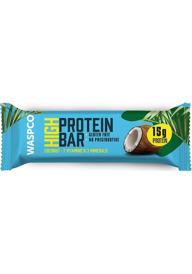 Waspco Co Yüksek Protein Bar - Hindistan Cevizli 50g X 12 Adet