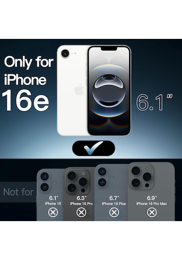 Apple Uyumlu iPhone 16e Kılıf Kamera Korumalı Yumuşak Şeffaf Silikon