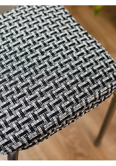 Iv-trik-stail Kare 30x30 Lastikli Keten Yüzey Tabure Kılıfı 400753260 Siyah