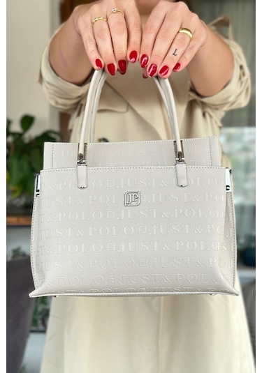 Jps- Just Polo Baskı Desenli Özel Seri El Ve Omuz Çanta Gq-4045-gd - Taş Kombin Taş