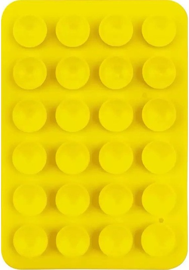 Kilifone - Çift Taraflı Silikon Telefon Tutucu Öpücüklü 02 - Sarı - T37818 Sarı