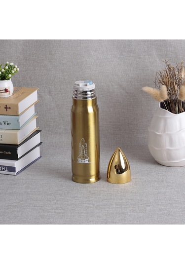 Ruicoo Termos Çelik 500ml Vakum Yalıtımlı Seyahat Bardağı - Sıcak Soğuk Koruma Altın