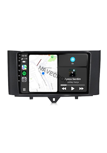 Smart Fortwo 2011-15 9" Uyumlu Androıd Multimedya Gerçek 2/32 Kablosuz Carplay Geri Görüş Kameralı 9"