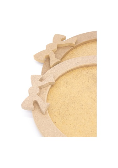 Na Neşeli Ahşap Ahşap Yuvarlak Fiyonklu Tepsi Ikili Takım.servis Sunum Tepsisi.boyanabilir Ahşap Tepsi.kendin Boya. Boyanabilir Ham Ahşap