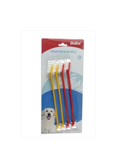 Bioline Fınger Brush Köpek Diş Fırçası 4'lü