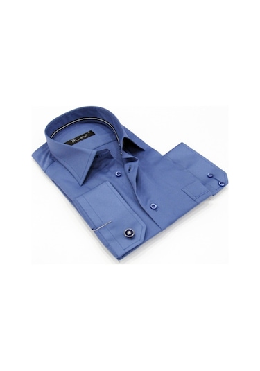 Dicotto Klasik Kesim Micro Kumaş Kol Düğmeli Erkek Gömlek 17 Renk Beyaz