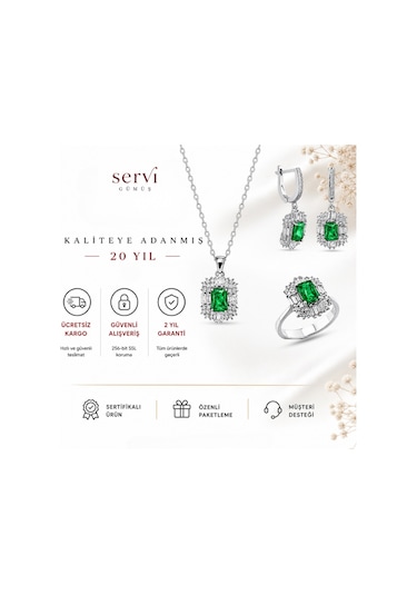 Servi 925 Ayar Gümüş Radiant Baget Set-33 68357736
