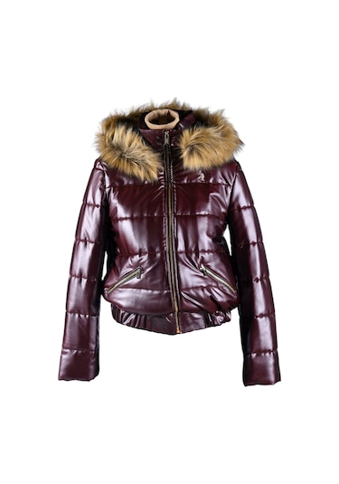 U.S. Polo Assn. Kadın Deri Mont Wp24012 Bordo