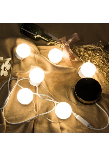 Shineyee "profesyonel Hollywood Stili Led Aydınlatma Seti - Ayarlanabilir Parlaklık, Usb Şarjlı Makyaj Aynası Işığı"