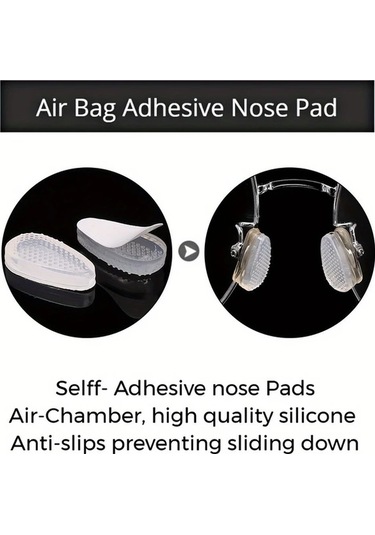 Willowhaven Dropet Siyah Yumuşak Görünmez Kaymaz Burun Pedleri 10 Çift