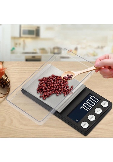 Mücevherat İçin Mini Dijital Terazi, Cep Mutfak Terazisi, Lcd Gümüş