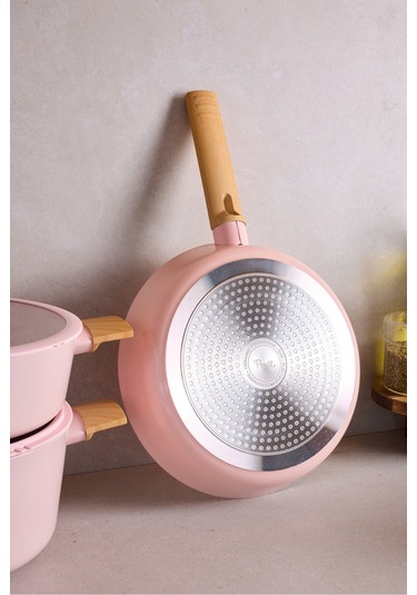 Danish Cook Pink İndüksiyon Tabanlı 7 Parça Tencere Seti Pembe