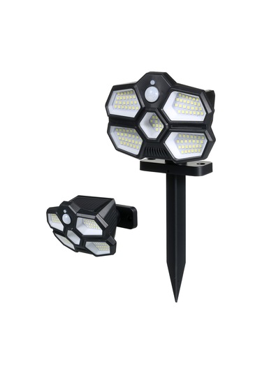 Singree Güneş Enerjili 124 Led Hareket Sensörlü Dış Mekan Aydınlatma Lambası - Ip65 Su Geçirmez