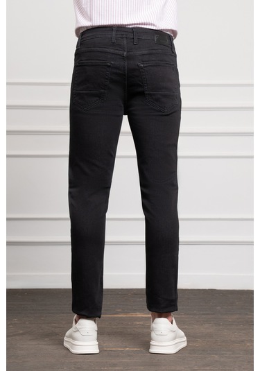 Erkek Siyah Jean Slim Fit Dark Kesim Pantolon 25ms003020001 Siyah Siyah