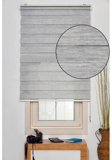 Zebra Stor Perde Bambu Gri 190X200 Cm