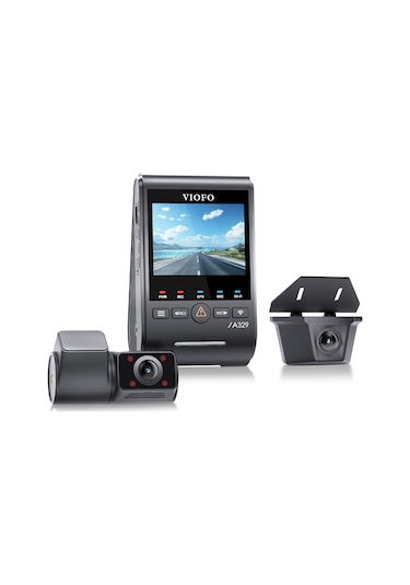 Viofo A329sw 3 Kameralı Ön+iç+arka Dış Su Geçirmez 4k+2k+2k Sony Starvıs 2 Sensör Gps'li Araç Kamerası