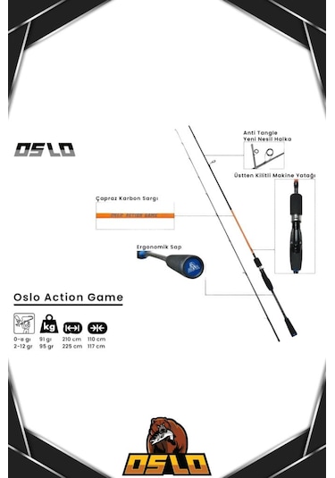 Oslo Alexa 1000 Oslo Action Game 225cm 2-12gr Lrf Olta Seti Standart