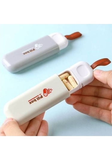 Likeable 2 Adet Taşınabilir Hap Kutusu, Mini Küçük Taşınabilir Ilaç Hap Paketleme Kutusu