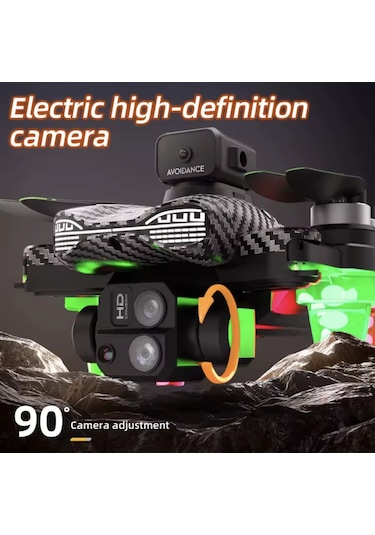 C19s Drone 5g Fpv Kamera Fırçasız Motor Optik Akış Rgb Işıklı Katlanabilir Drone