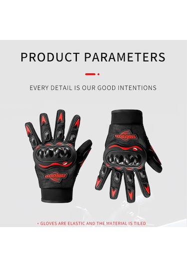 Bsddp 1 Çift Kaymaz Anti-Damla Nefes Tam Parmak Dokunmatik Ekran Motosiklet - Bisiklet Eldiveni