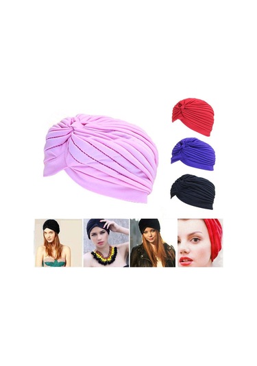 Koyu Mor Büyük Elastik Türban Kulak Koruyucu Banyo Unisex Yüzme Havuzu Şapkası Banyo Şapkası Yüzme Kapaklar Dalış Şapkası Koyu Mor