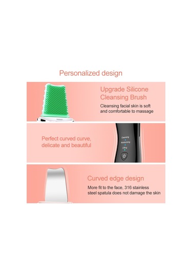 Sones Blk-d016 Ultrasonik Güzellik Küreği Cilt Makinesi Titreşim Ev Yüz Temizleme Ve Yıkama Masaj Aleti Güzellik Aleti Beyaz