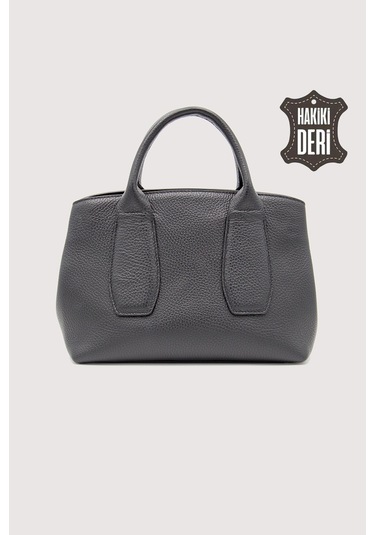 Hakiki Deri Kadın El Çantası Siyah Smr9226 Siyah