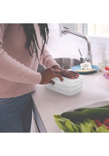 Didadodo 2000 Ml Şeffaf Sucuk Saklama Kabı, Kapaklı Ve Hava Geçirmez Matematiksel Kapak Şeffaf