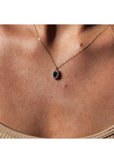 0,95 Ct Aleksandrıt 0,25 Ct Pırlanta Signity Taşlı Anturajlı Vintage 14 Ayar Altın Tasarım Kolye