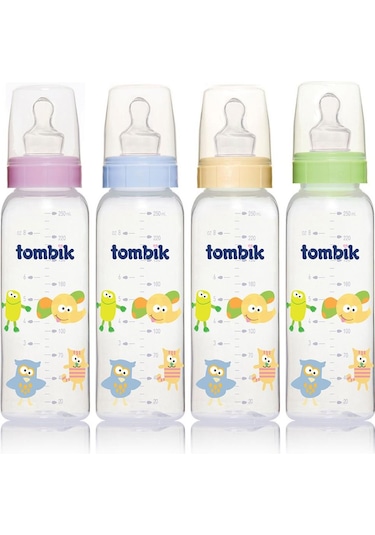 Tombik Pp Biberon 250 Ml Şaşkın Hayvan Ekru