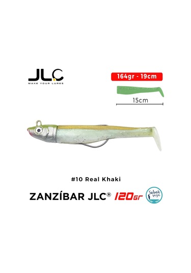 Jlc Zanzibar 120 Set 164gr 19cm 10 Real Khaki Silikon Balık