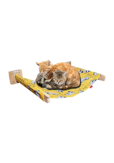 Barış Dizayn Duvara Monte İki Kollu Kedi Hamağı Yatağı XL