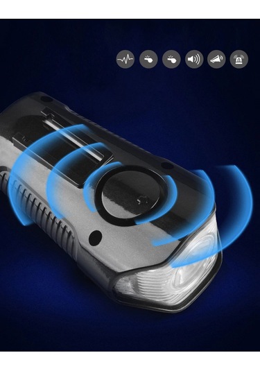 Dailylink Bisiklet Işık Korna Lcd Hız Göstergesi Su Geçirmez Fene Mavi - Siyah