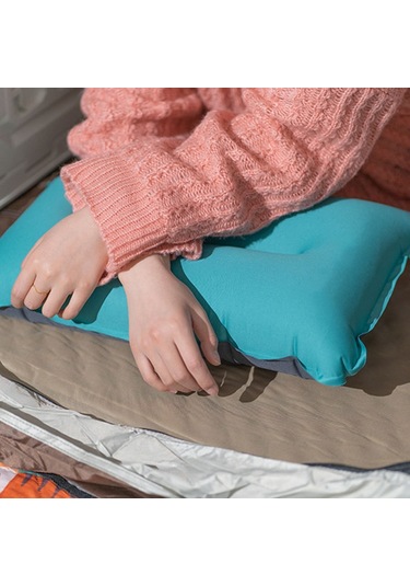 Şişme Sünger Yastık Kamp Seyahat Yastık Kumaş + Tpu Kafa Dayanağı Yastık 001