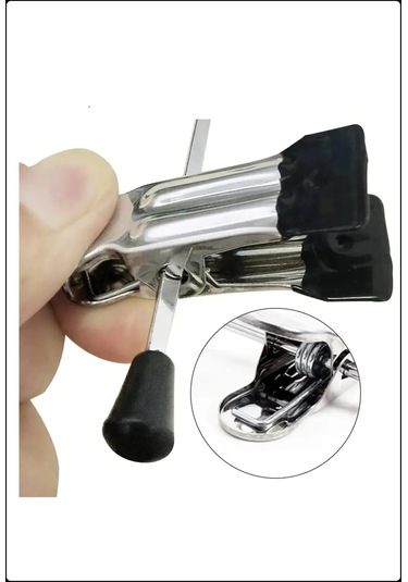 Mandallı Metal Pantolon & Etek Askısı Gümüş 10 Adet Krom