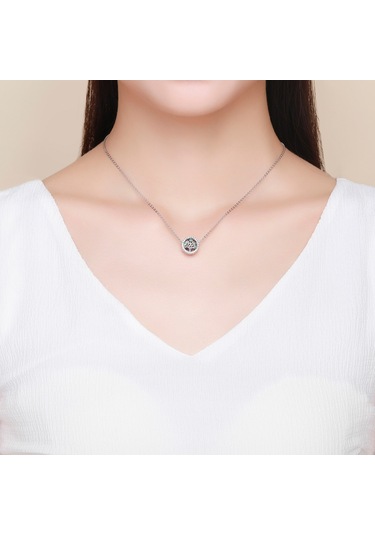 S925 Ayar Gümüş Hayat Ağacı Boncuk Aksesuarları Elmas Kolye Aksesuarları, Stil: Boncuk Zinciri Çok Renkli