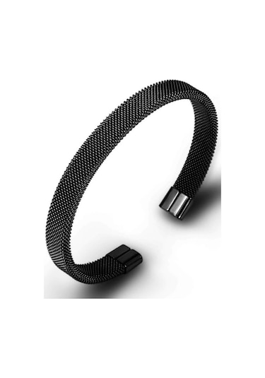 Örgü Hasır Model Kelepçe Unisex Çelik Bileklik Bilezik Scb20