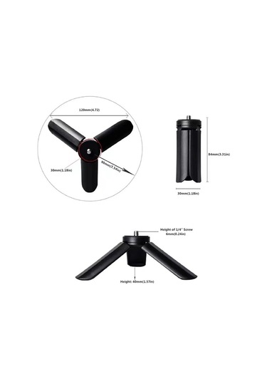 Sones Luxceo Taşınabilir Katlanır Plastik Tripod Siyah