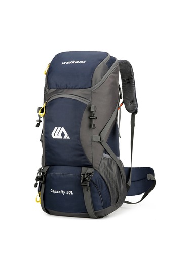 Yunboo 50l Dağcılık Sırt Çantası - Kamp Ve Yürüyüş İçin Dayanıklı Nylon Çanta Koyu Mavi