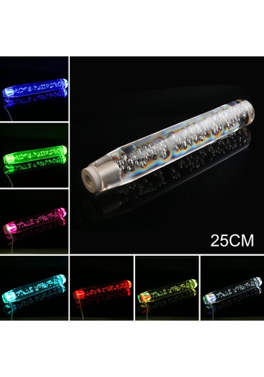 Led Işık Rgb Vites Topuzu Çubuk Kristal Şeffaf Kabarcık-25cm K16231-2 Diğer