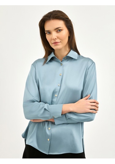 Karaca Kadın Regular Fıt Gömlek-mavi 12.25s.04.004 Mavi