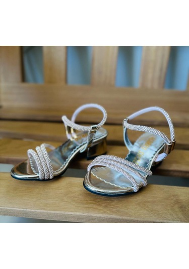 Gala Taş İşlemeli Çocuk Topuklu Ayk. Gold