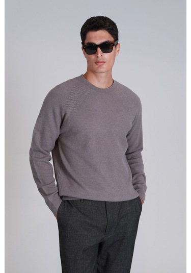 Lufian Moon Erkek Kazak Açık Kahve Açık Kahve 112090128100420 Açık Kahve