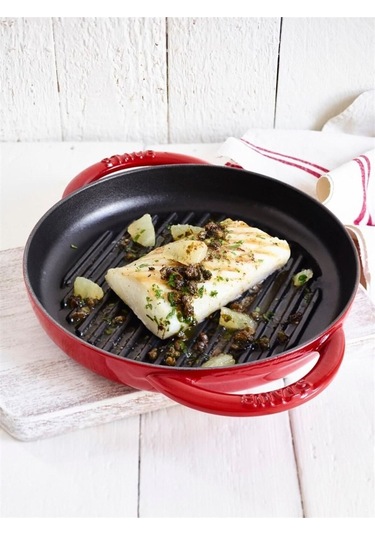 Staub 405115250 Dokum Izgara Tava Cıft Kulplu Kıraz Cıcegı 30cm