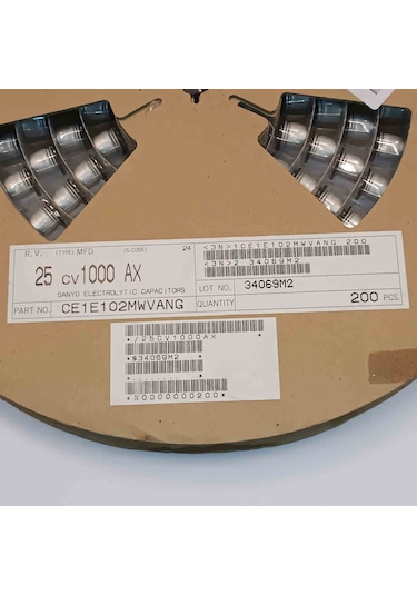 Ce1e102mwvang 1000mf 25v 12.5x15 Smd Kondansatör 25 Adet