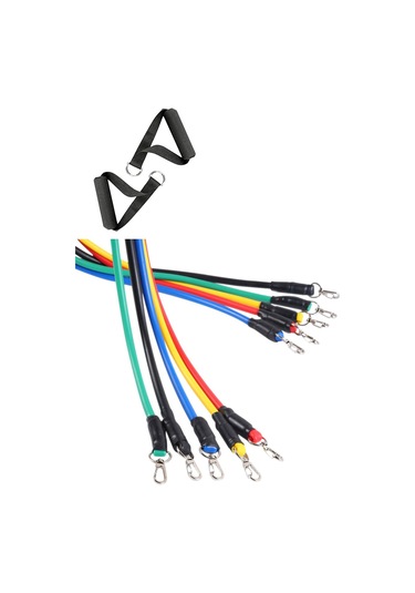 Riverworld Lateks Egzersiz Bandı Çekme Halatı 11 Parça Egzersiz S